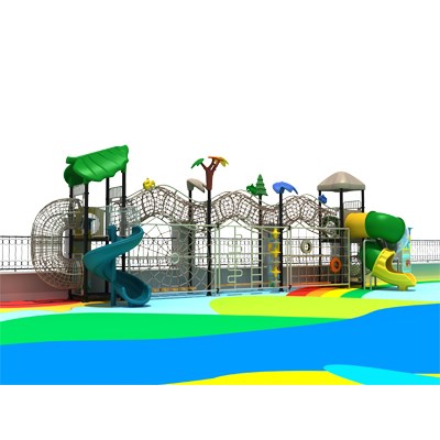 Nuevo estilo del parque de atracciones Jungle Gym Zona de juegos Escalada al aire libre Cuerda Red de túnel para niños TQ-SWZD003